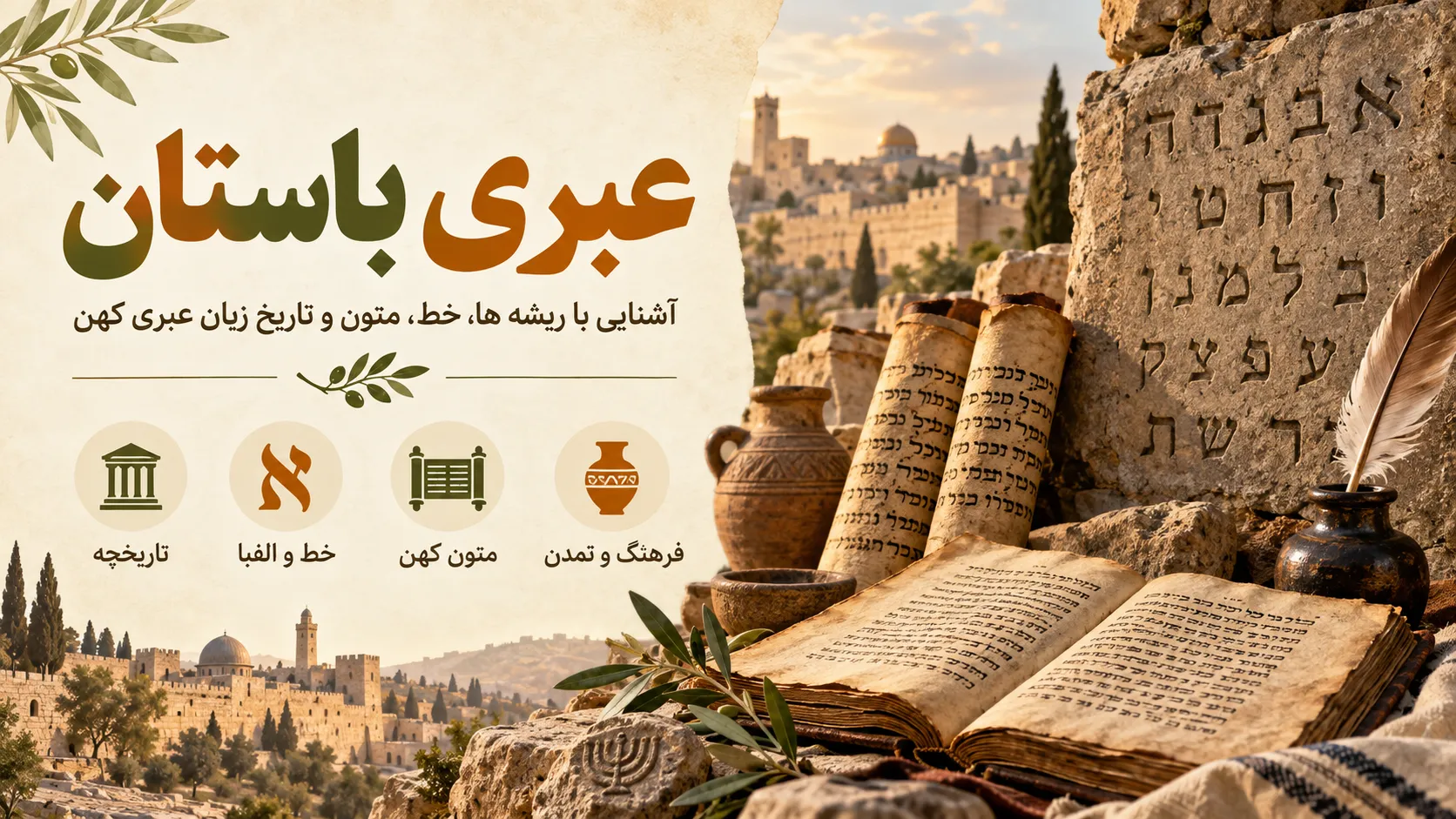 عبری باستان چیست؟ تاریخچه، خط، ساختار و تفاوت آن با عبری مدرن