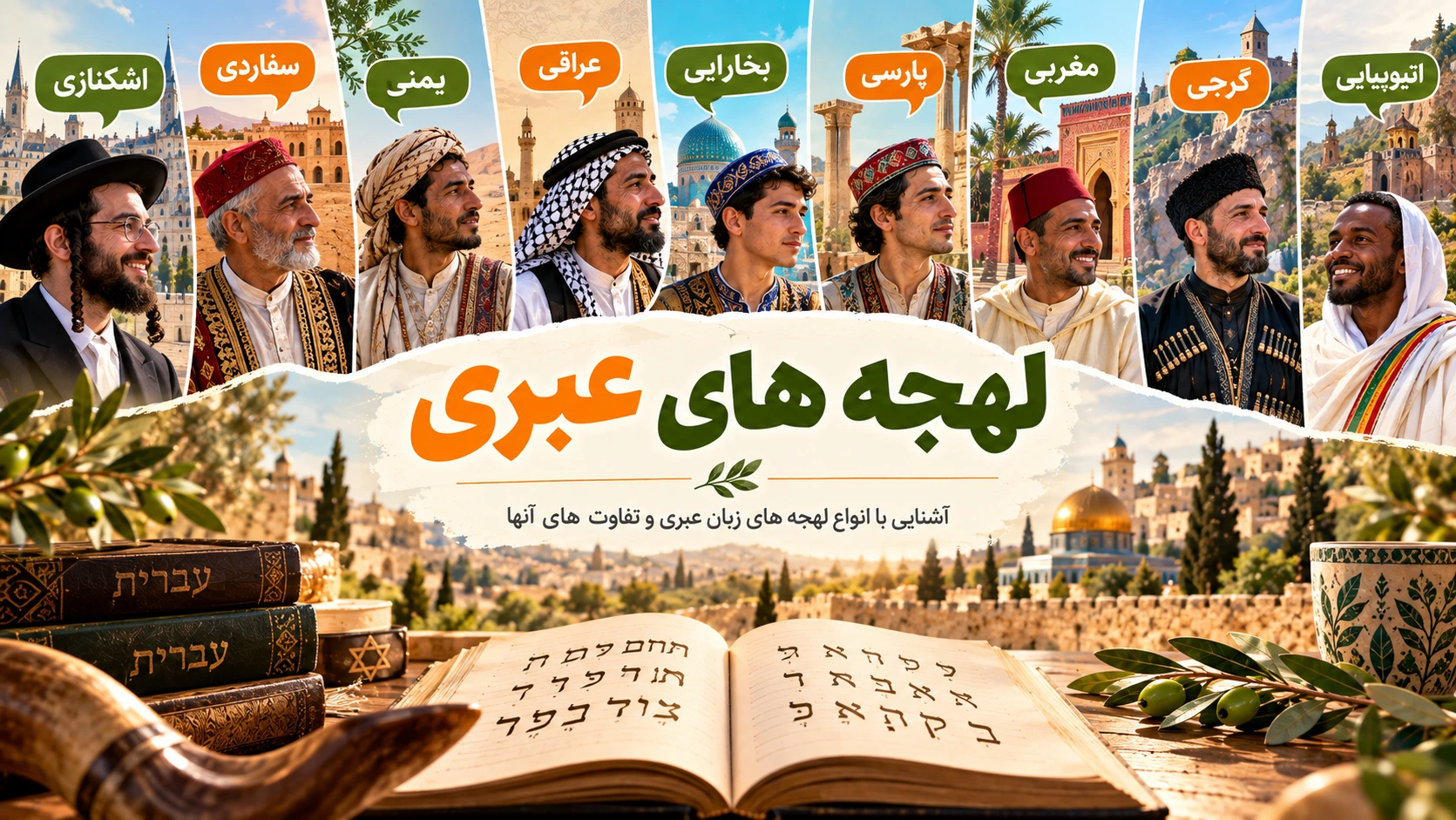 انواع لهجه های عبری؛ تاریخچه و تفاوت تلفظ ها